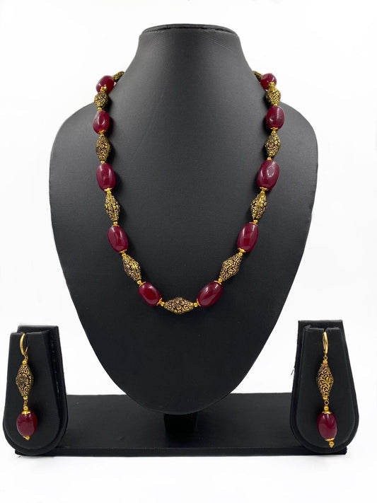 Victorian Emerald Beads Designer Necklace Set – Violet & Purple Designer  Fashion Jewellery